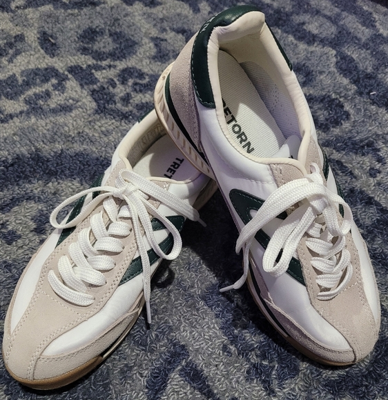 Tretorn Rawlins size 6.5 excellent condition dark/hunter green gray white retro - Picture 11 of 11